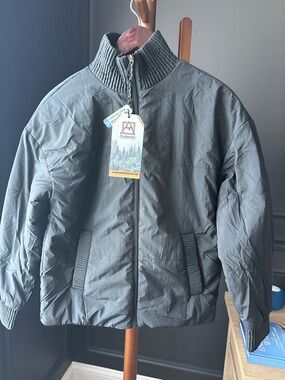 AVALANCHE Black Quilted Zip-Up Bomber Wind Resistant Jacket -XS